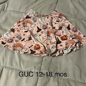 Halloween Themed Pink Skort for Kids